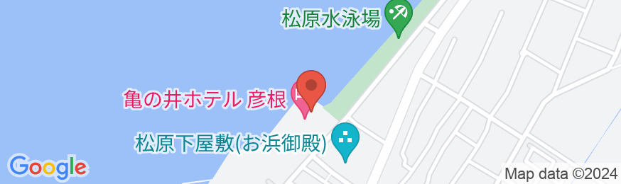 亀の井ホテル 彦根の地図