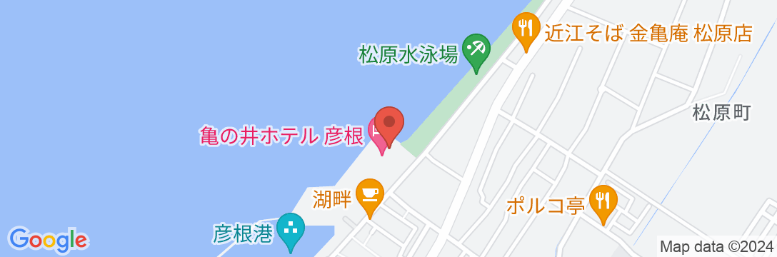 亀の井ホテル 彦根の地図
