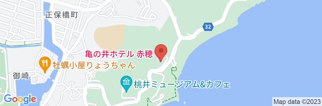 亀の井ホテル 赤穂の地図