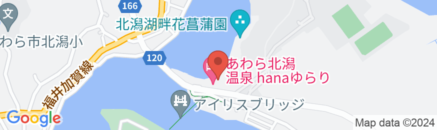 あわら北潟温泉 湖畔荘 hanaゆらりの地図