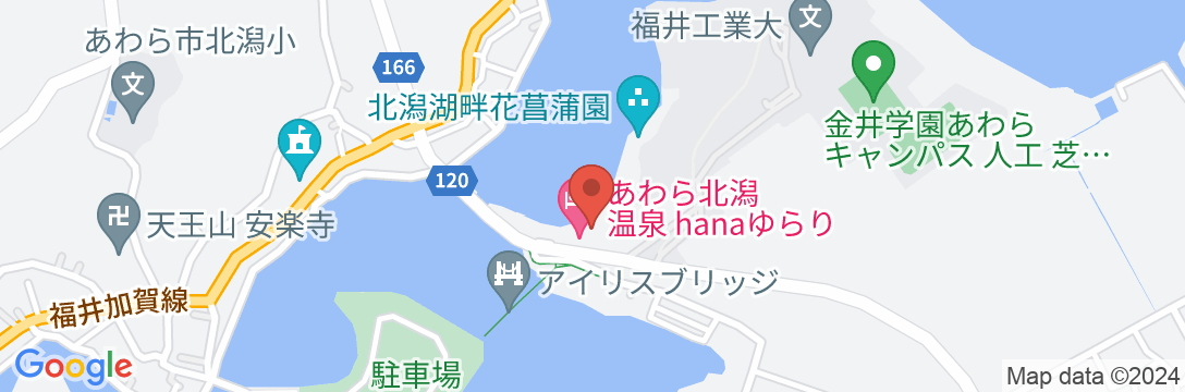 あわら北潟温泉 湖畔荘 hanaゆらりの地図