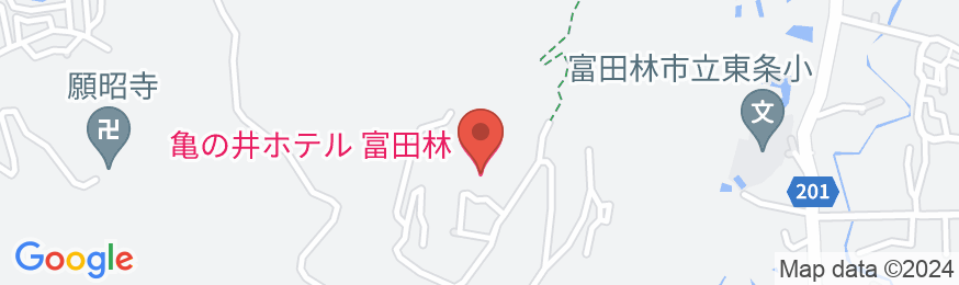 富田林嶽山温泉 亀の井ホテル 富田林の地図