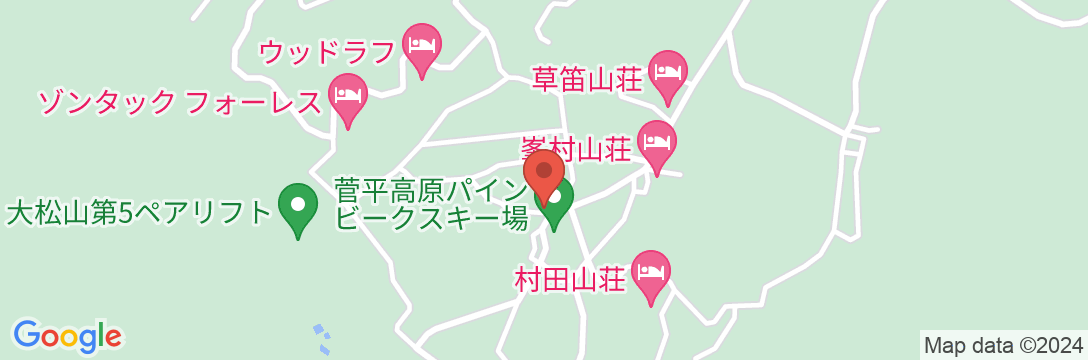 ロッジ&レストラン八幡屋<長野県>の地図