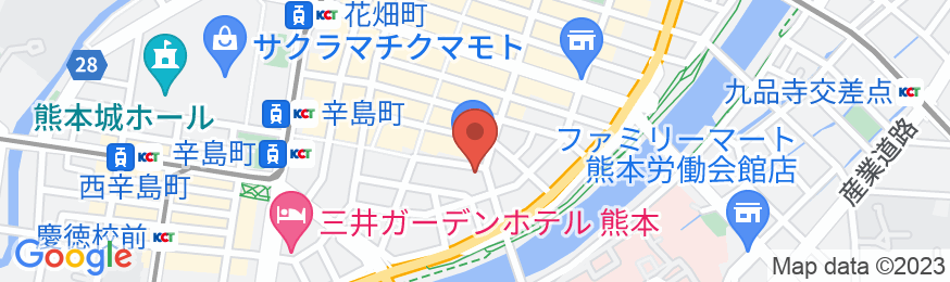 熊本ワシントンホテルプラザの地図