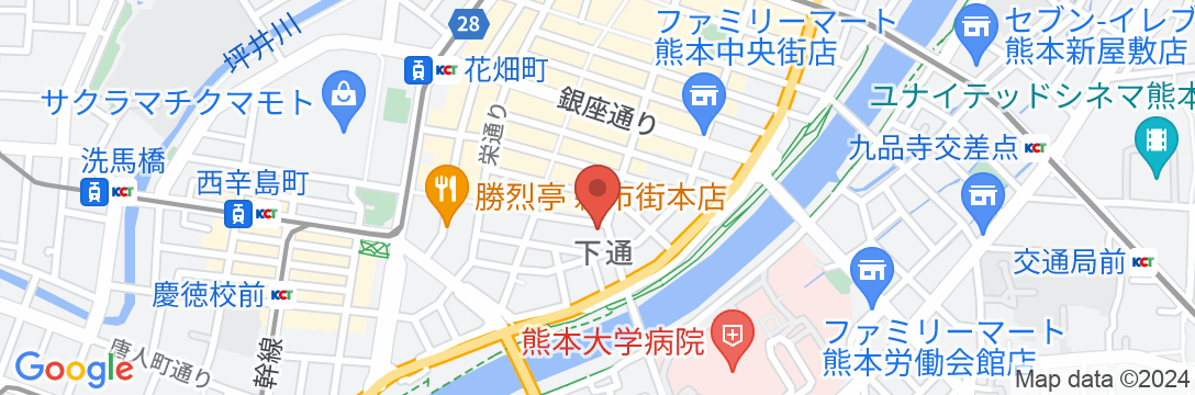 熊本ワシントンホテルプラザの地図