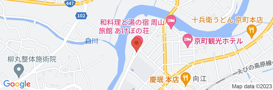 京町温泉 あけぼの荘の地図