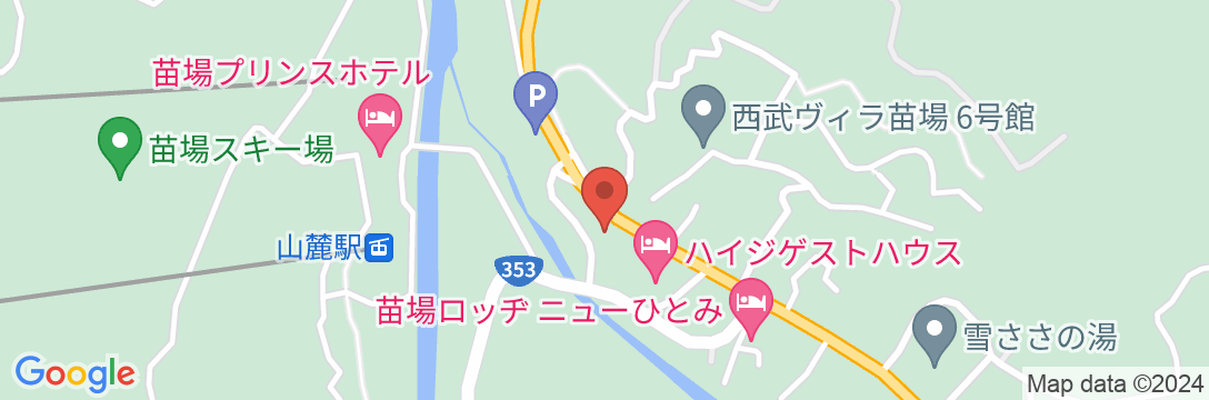 三国峠温泉 東屋 ロッヂの地図