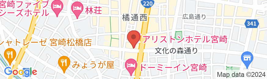 アリストンホテル宮崎の地図