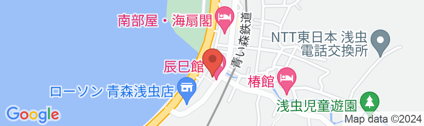 浅虫温泉 辰巳館の地図