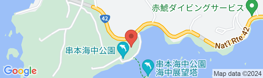 串本海中公園 ログハウス サンビラの地図