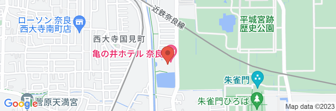 亀の井ホテル 奈良の地図