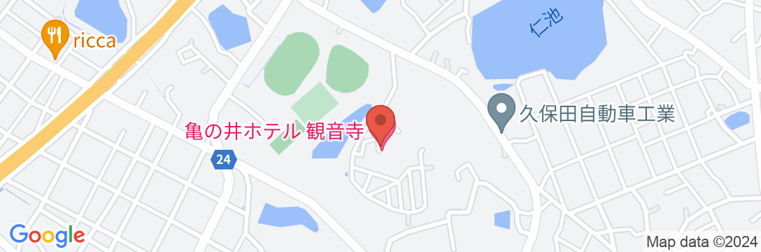 亀の井ホテル 観音寺の地図
