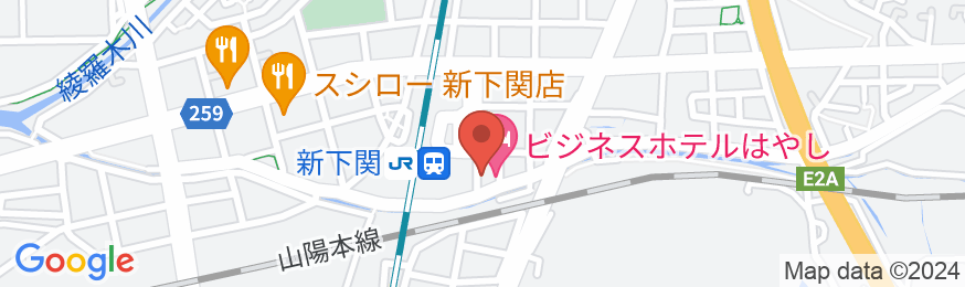 ビジネスホテル はやし<山口県>の地図