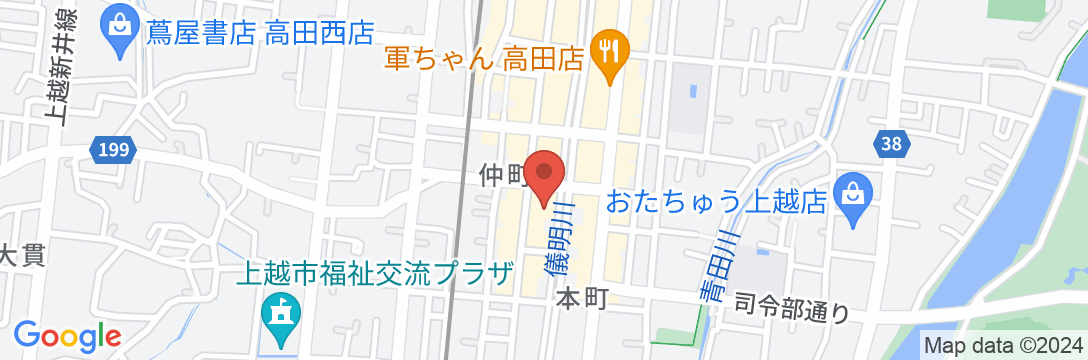 Tabist 上越セントラルホテル 高田仲町の地図