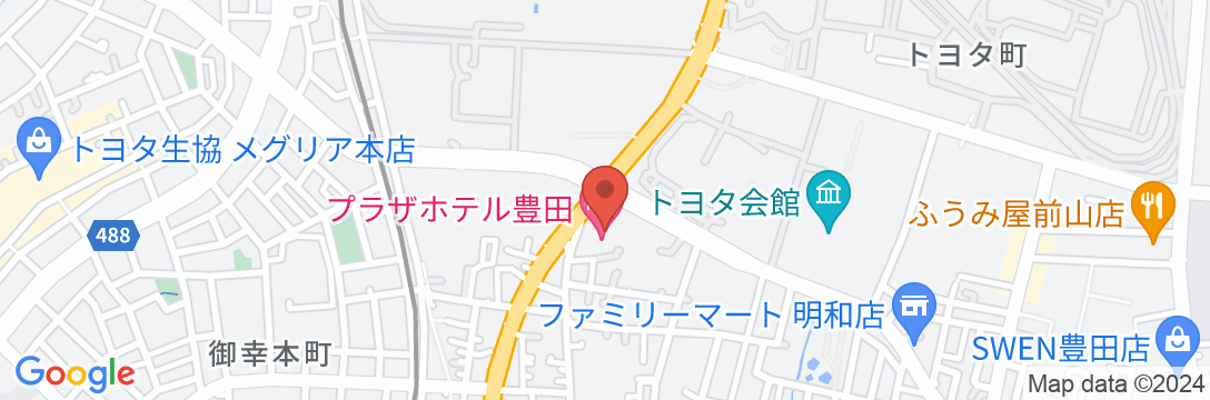 プラザホテル豊田の地図