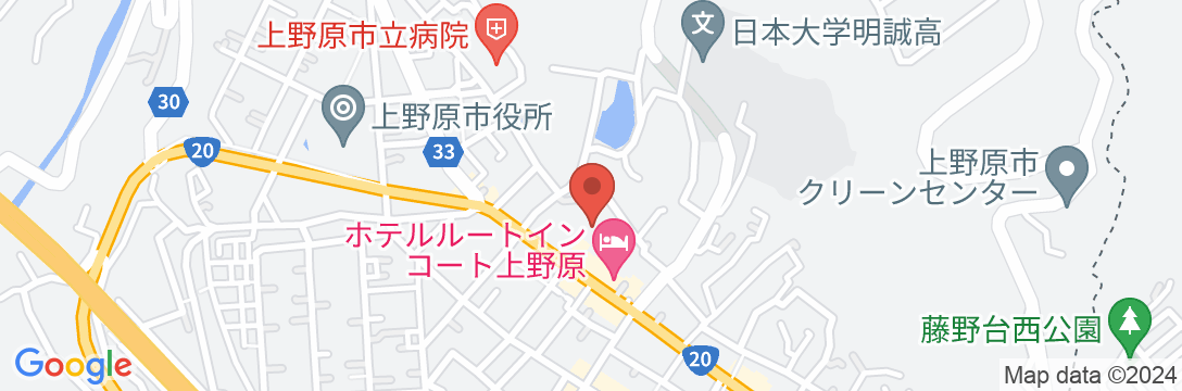 ホテルルートインコート上野原の地図