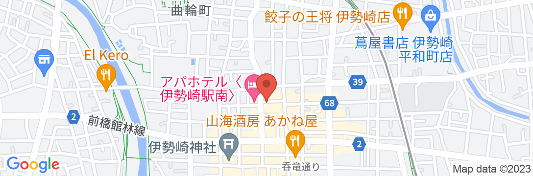 ホテル若松 エクセル(伊勢崎駅南)の地図