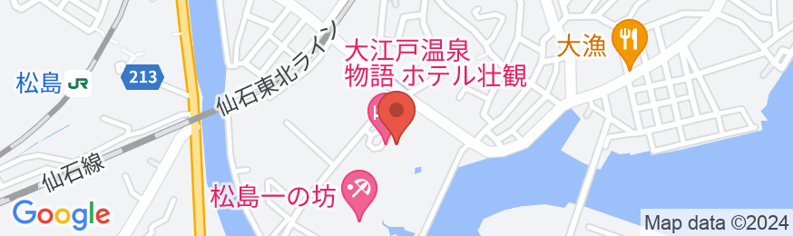 大江戸温泉物語 ホテル壮観の地図