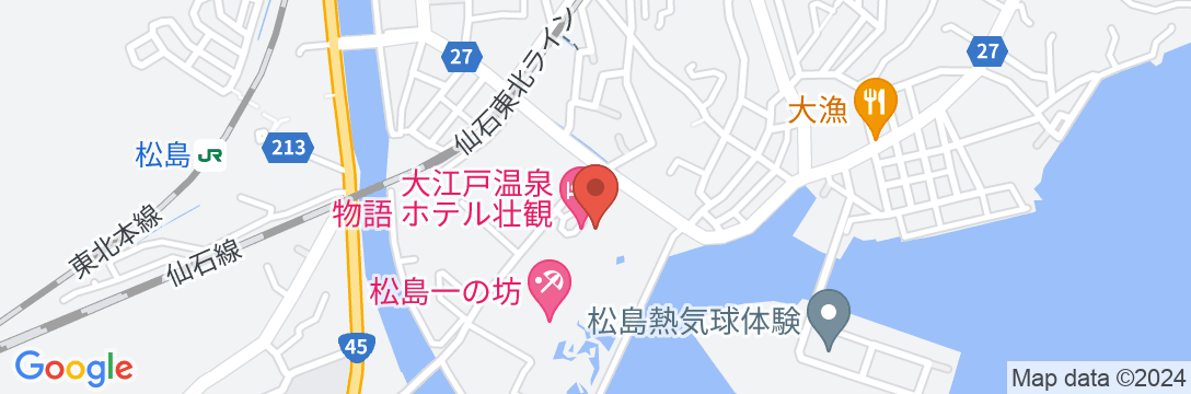 大江戸温泉物語Premium ホテル壮観の地図