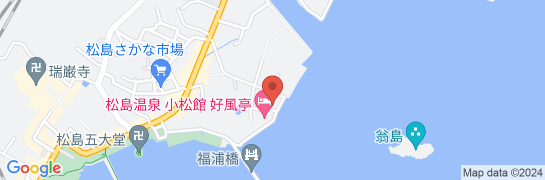 松島温泉 小松館 好風亭の地図