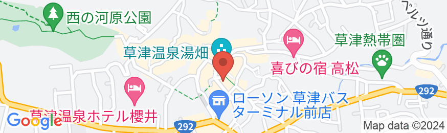 草津温泉 旅館八雲(やぐも)の地図