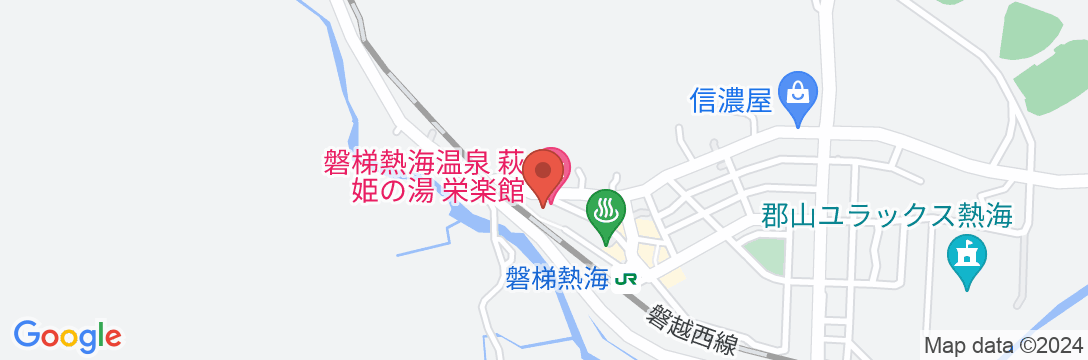 磐梯熱海温泉 萩姫の湯 栄楽館の地図