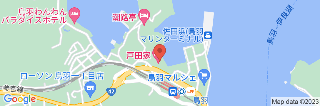 伊勢志摩国立公園 / 鳥羽温泉郷 戸田家の地図