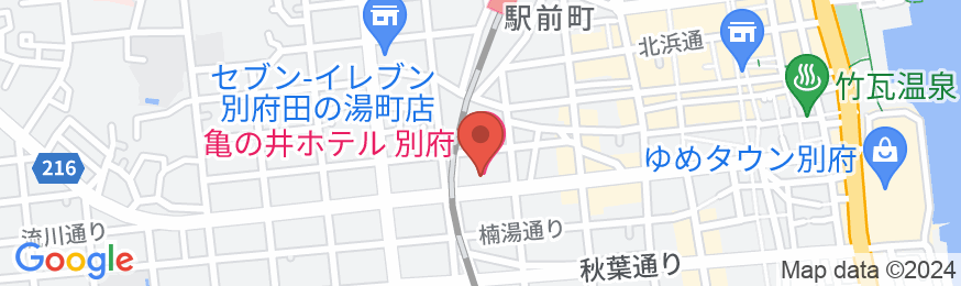 亀の井ホテル 別府の地図