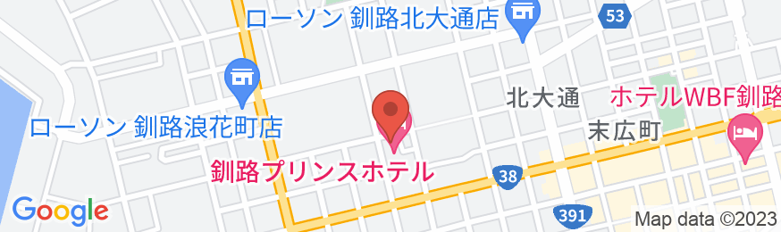 釧路プリンスホテルの地図