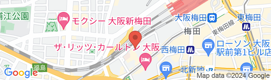ホテルモントレ大阪の地図