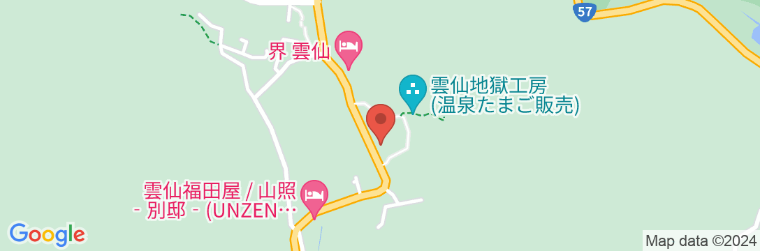 雲仙温泉 九州ホテルの地図