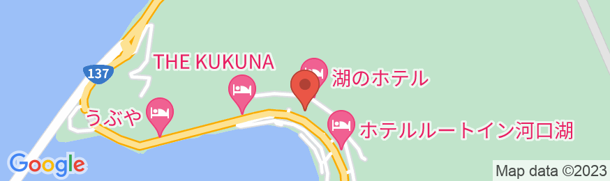 富士河口湖温泉 ホテルニューセンチュリーの地図