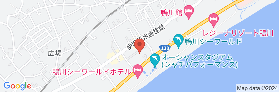 亀の井ホテル 鴨川の地図