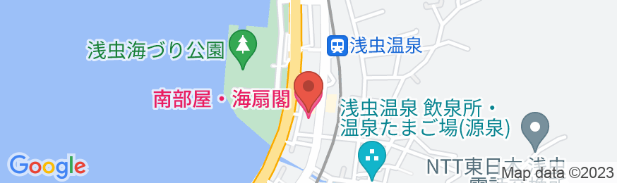浅虫温泉 南部屋・海扇閣(なんぶや・かいせんかく)の地図