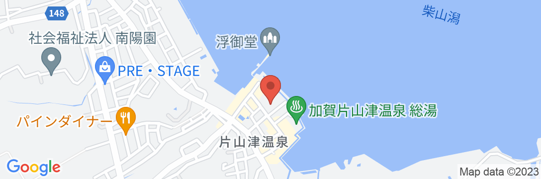 片山津温泉 源泉元湯の宿 かのや光楽苑の地図