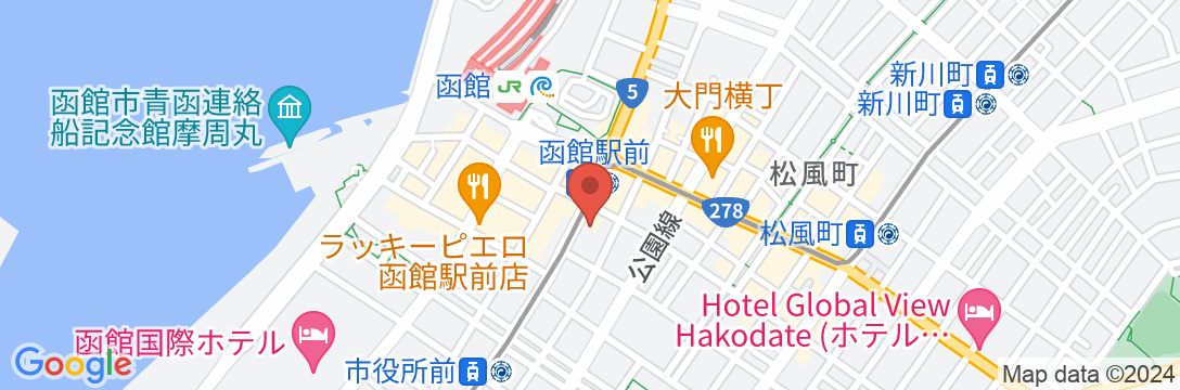 ホテルリソル函館の地図