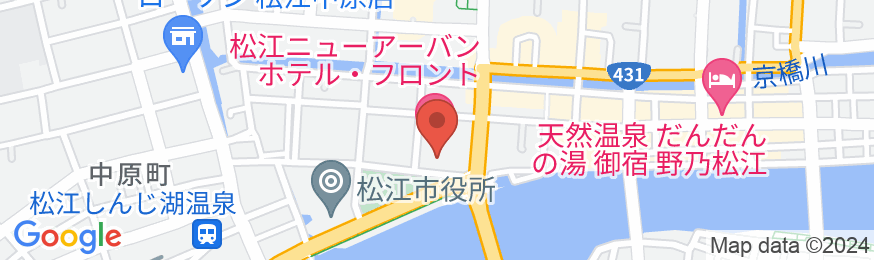 松江しんじ湖温泉 ニューアーバンホテル本館・別館の地図