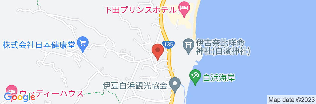 白浜民宿 浜田の地図