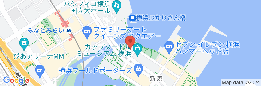 横浜みなとみらい 万葉倶楽部の地図