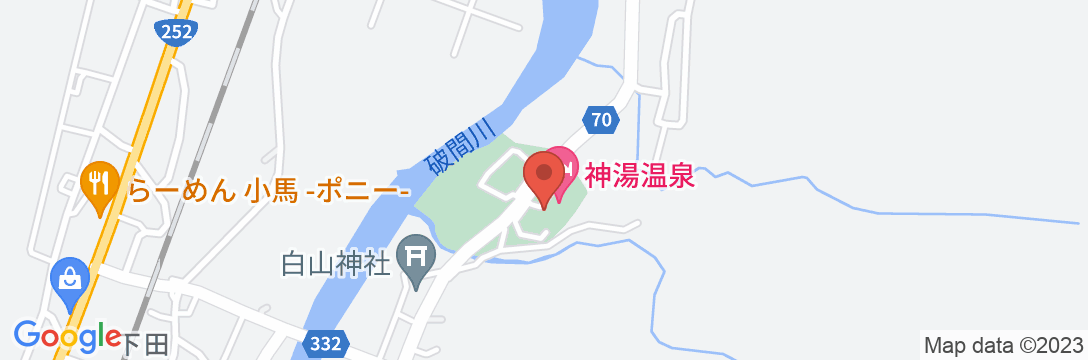 越後・奥只見郷 神湯温泉倶楽部の地図