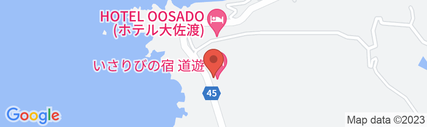 佐渡相川温泉 いさりびの宿 道遊 <佐渡島>の地図