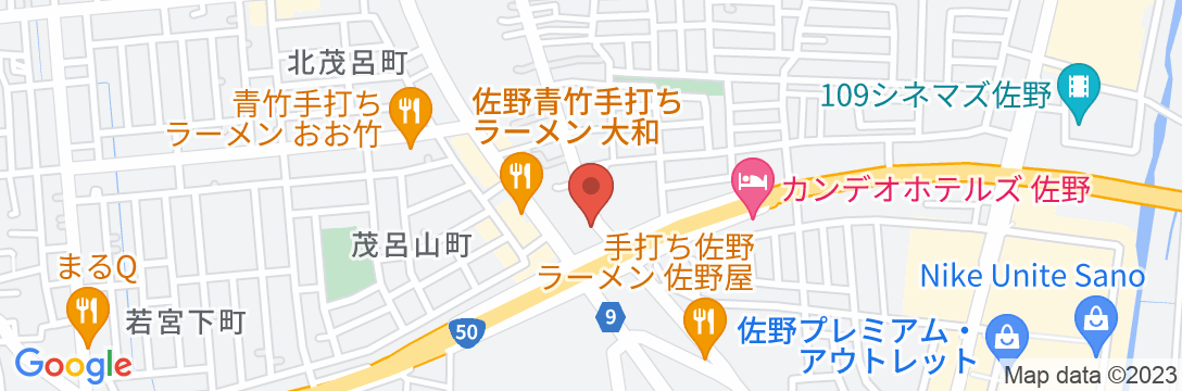 ホテルルートイン佐野藤岡インターの地図