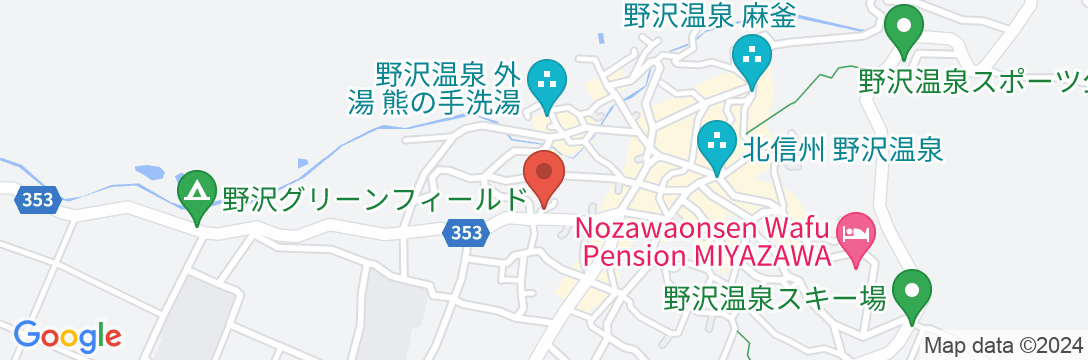 野沢温泉 外湯めぐりのお宿 かすみ草(旧:リゾートペンション カスミ)の地図