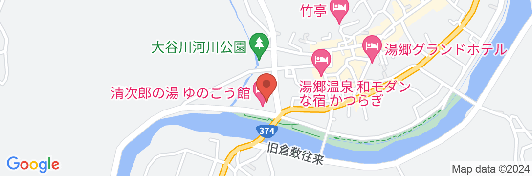 湯郷温泉 清次郎の湯 ゆのごう館の地図