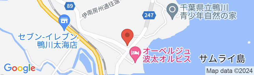 安房鴨川 海辺の名湯ミネラル温泉 ホテル海光苑の地図