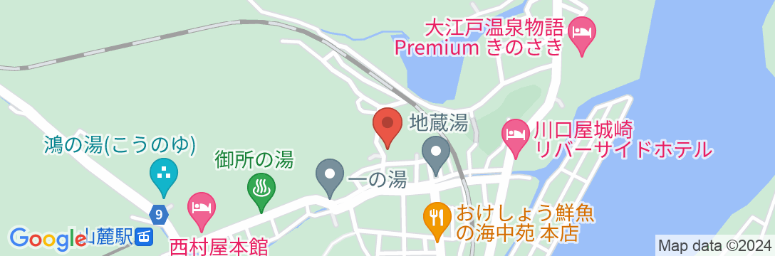 城崎温泉 富士見屋の地図