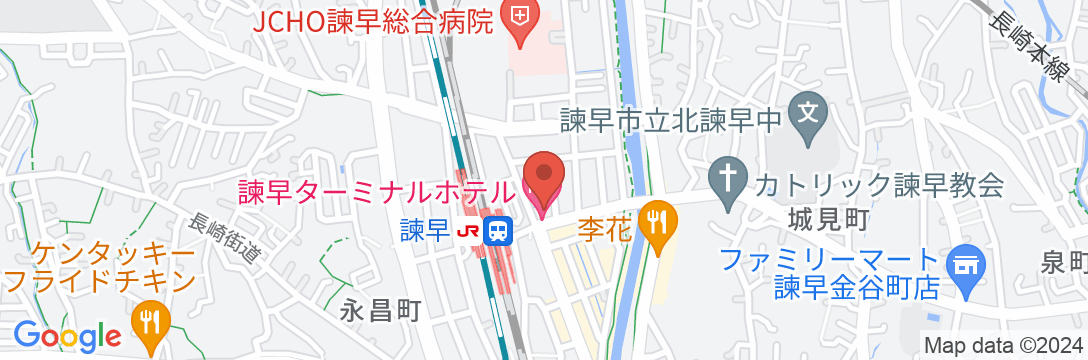 諫早ターミナルホテルの地図