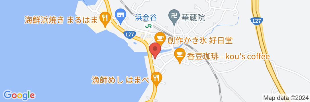 海浜ホテル 萬年屋の地図