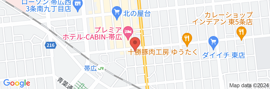 ホテルパコ帯広駅前(旧ホテルパコ帯広2)の地図