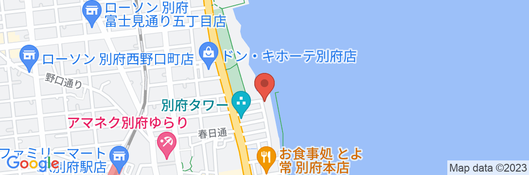 別府温泉 シーサイドホテル 美松 大江亭の地図
